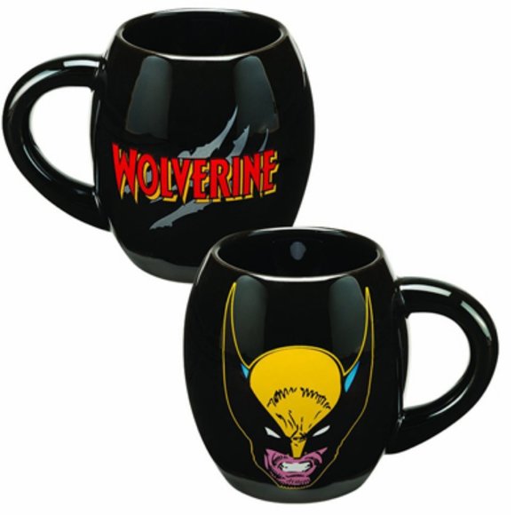 Marvel Other - NEW Marvel Comics Wolverine Oval-Shaped Coffee Mug Cup Shiny Black